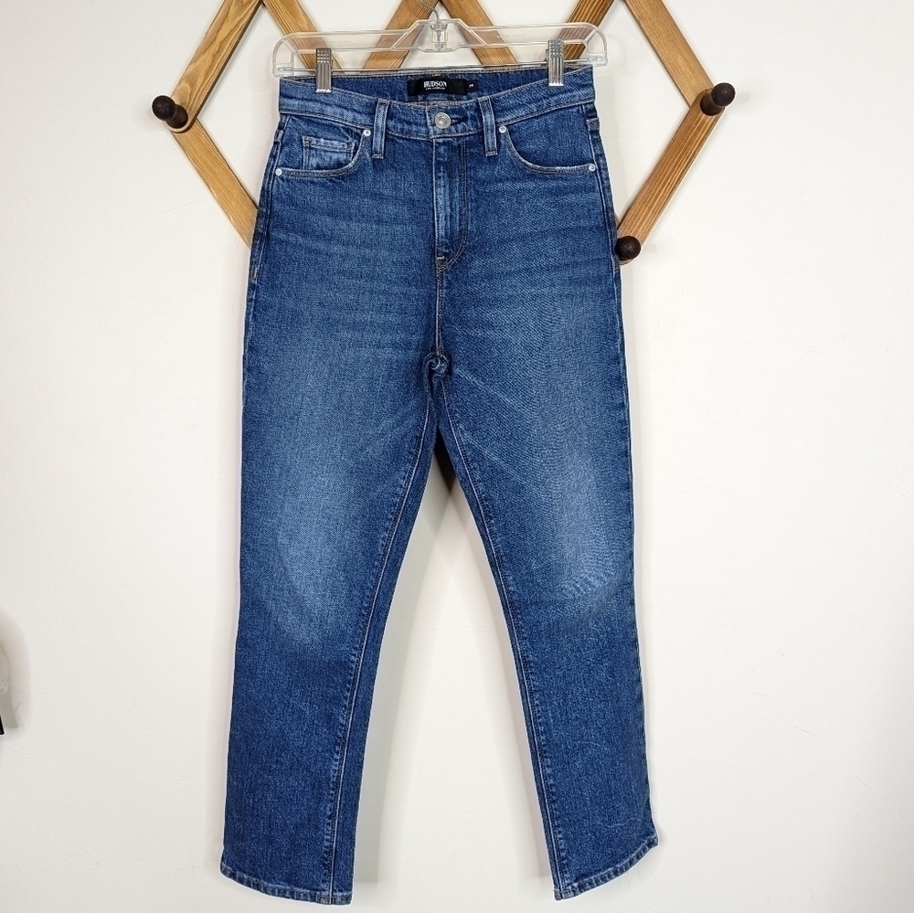 Hudson Holly Straight High Rise Cropped Straight Leg Jeans - Size 25